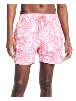 Men's Quick-Dry Floral-Print 6" Swim Trunks