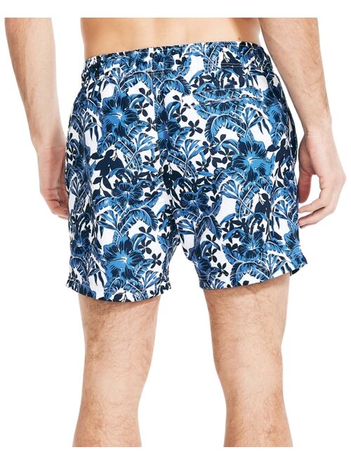 Nautica Men's Quick-Dry Floral-Print 6" Swim Trunks