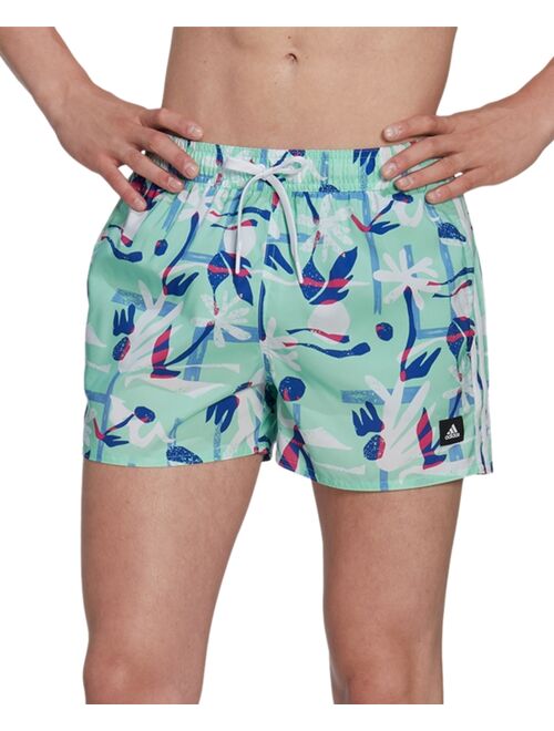 adidas Men's Seasonal Floral Classics Very Short 3" Swim Shorts