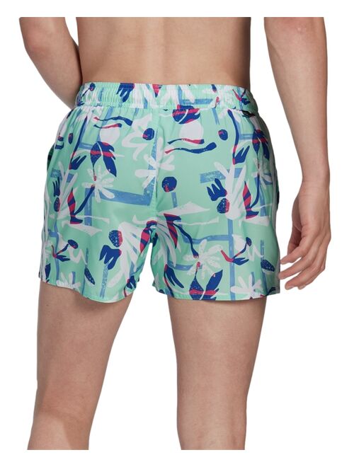 adidas Men's Seasonal Floral Classics Very Short 3" Swim Shorts