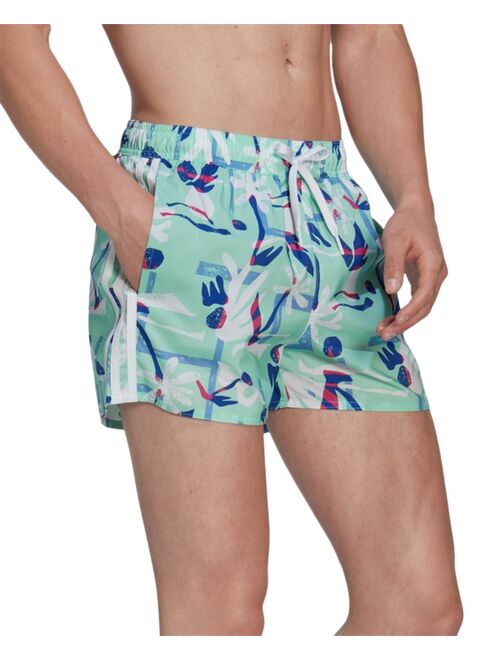 adidas Men's Seasonal Floral Classics Very Short 3" Swim Shorts