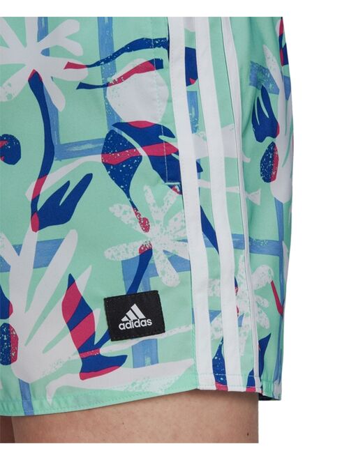 adidas Men's Seasonal Floral Classics Very Short 3" Swim Shorts