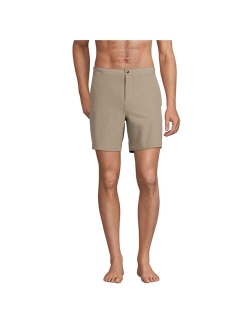 Men's Big Lined 7" Hybrid Swim Shorts