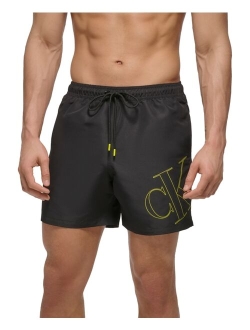 Men's 5" CK Outline Logo Swim Trunks