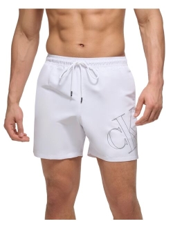 Men's 5" CK Outline Logo Swim Trunks