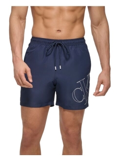 Men's 5" CK Outline Logo Swim Trunks