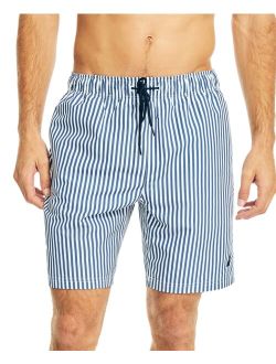 Men's Drawstring Seersucker Striped 8" Swim Trunks