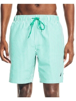 Men's Drawstring Seersucker Striped 8" Swim Trunks