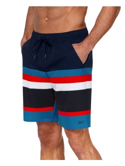 Men's 9" Striped Core Volley Swim Shorts