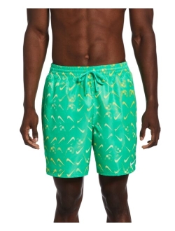 Men's Lap Digi Swoosh Ombre Logo-Print 7" Swim Trunks