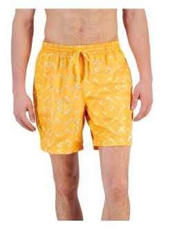 Men's Lap Digi Swoosh Ombre Logo-Print 7" Swim Trunks