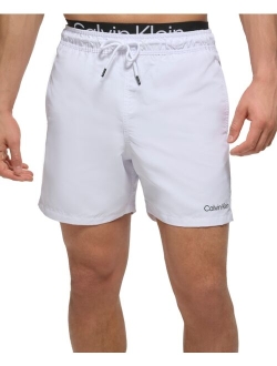 Men's 5" Logo Elastic Waistband Swim Trunks