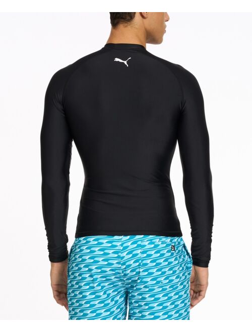 Puma Men's Archive Performance-Fit Long-Sleeve Swim Shirt