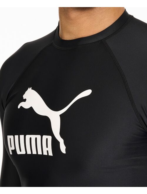 Puma Men's Archive Performance-Fit Long-Sleeve Swim Shirt