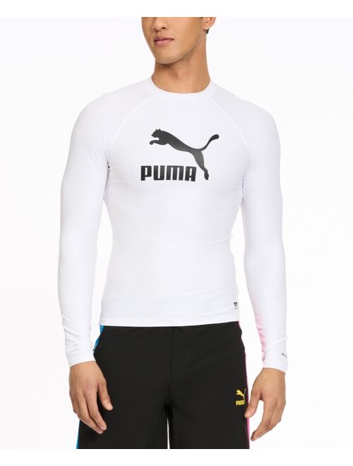 Puma Men's Archive Performance-Fit Long-Sleeve Swim Shirt