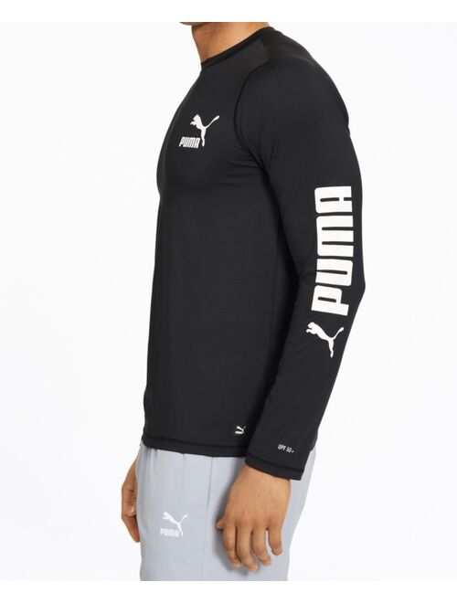 Puma Men's Archive Regular-Fit Long-Sleeve Swim Shirt