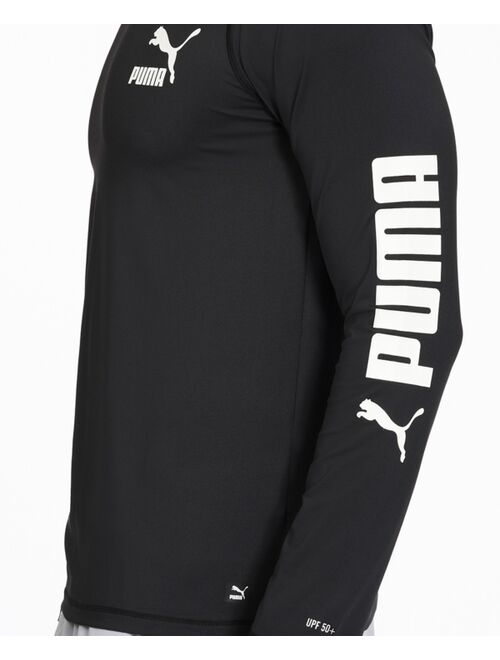 Puma Men's Archive Regular-Fit Long-Sleeve Swim Shirt