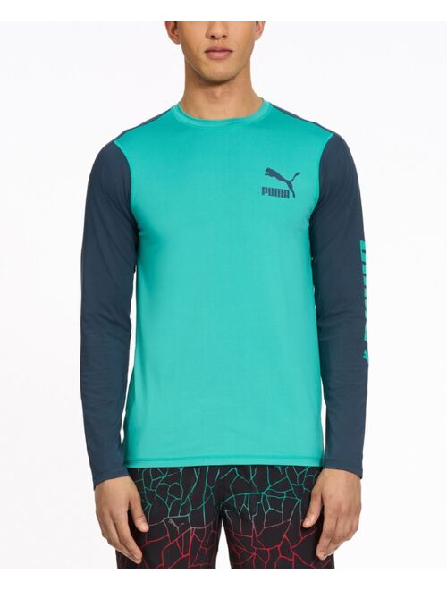 Puma Men's Archive Regular-Fit Long-Sleeve Swim Shirt