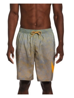 Men's Breaker Grid Swoosh Printed 9" Swim Trunks