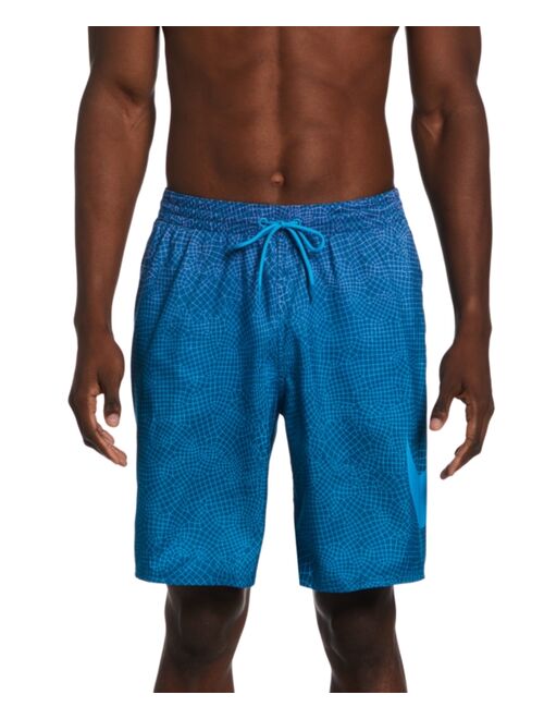 Nike Men's Breaker Grid Swoosh Printed 9" Swim Trunks