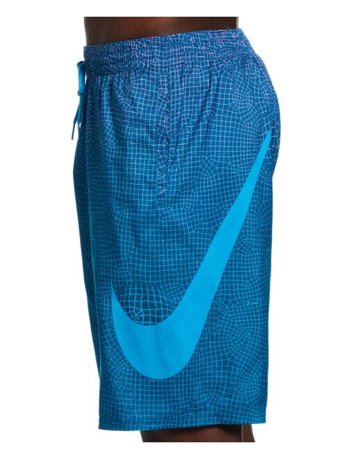 Nike Men's Breaker Grid Swoosh Printed 9" Swim Trunks