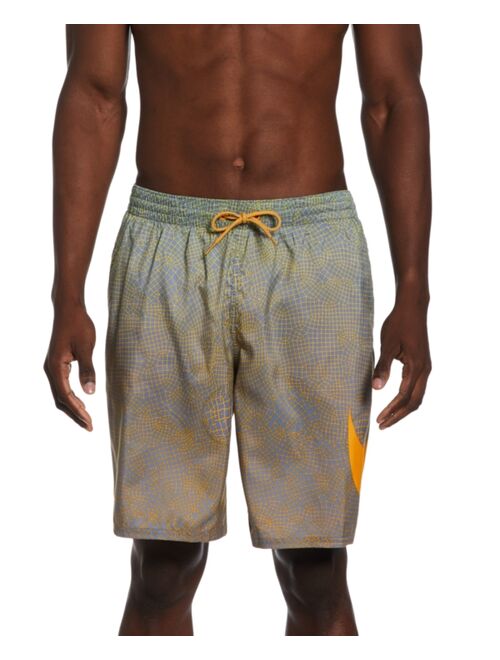 Nike Men's Breaker Grid Swoosh Printed 9" Swim Trunks