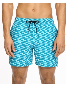 Men's 5" Geometric-Print Swim Shorts