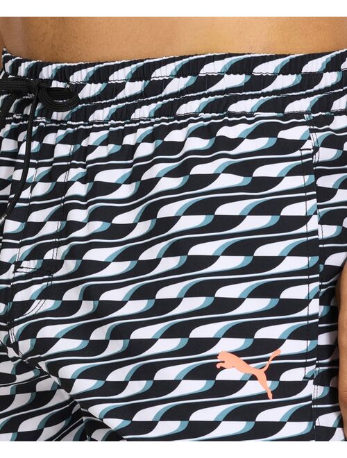 Puma Men's 5" Geometric-Print Swim Shorts