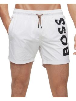 BOSS Men's Quick-Drying Large Contrast Logo Swim Shorts
