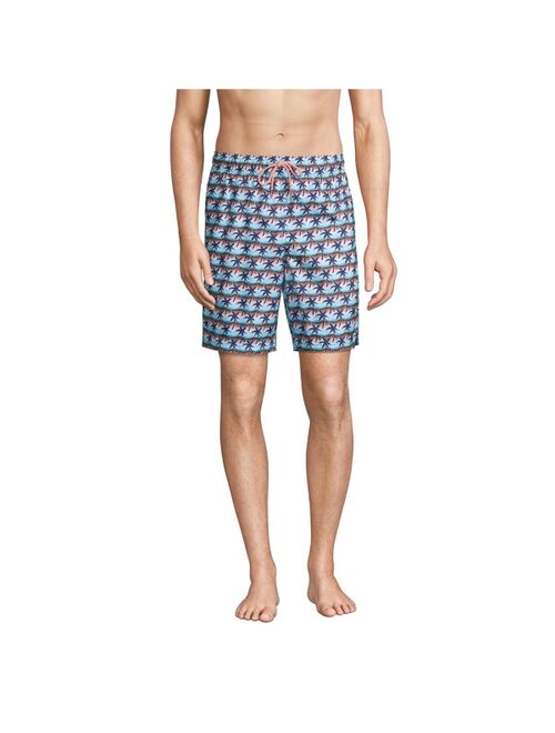 Lands' End Men's 8" Print Volley Swim Trunks