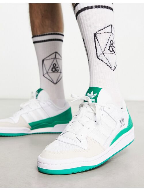 adidas Originals Forum Low sneakers in white and green