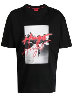 HUGO graphic-print cotton T-shirt