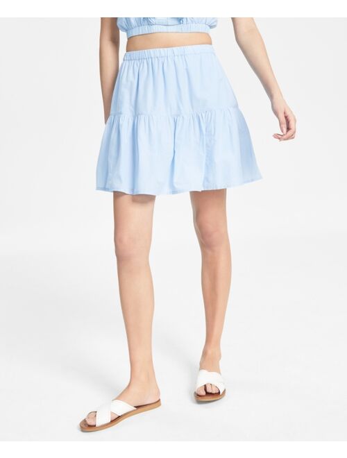 AND NOW THIS Women's Tiered Ruffled A-Line Mini Skirt