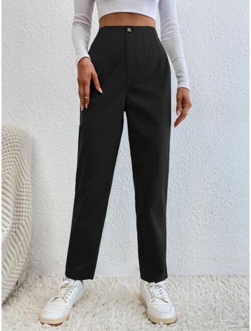 EMERY ROSE Solid High Waist Carrot Pants