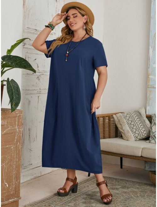 EMERY ROSE Plus Solid Tunic Dress