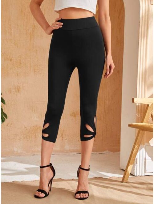 EMERY ROSE Cut Out Detail High Waist Leggings