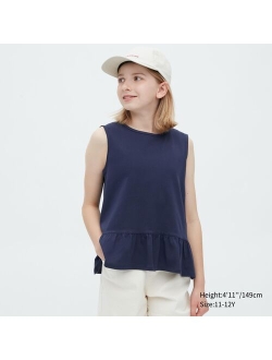 AIRism Cotton Frill Sleeveless T-Shirt