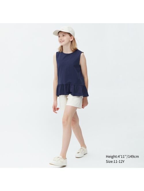 UNIQLO AIRism Cotton Frill Sleeveless T-Shirt