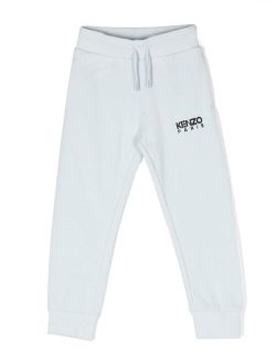 Kids embroidered-logo track pants