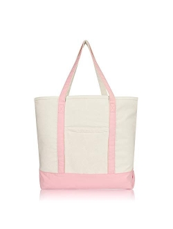 22" Heavy Duty Cotton Canvas Tote Bag (Zippered)