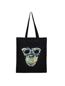 Eco Right Aesthetic Canvas Tote Bag for Women, Cute, Trendy & Reusable Cotton Bags for School, Shopping, Gym, Library and Beach, Perfect for Groceries, Gifts for Teachers