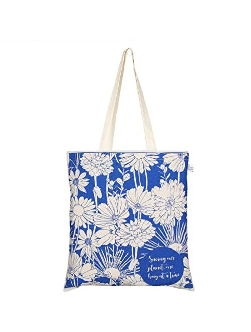 Eco Right Aesthetic Canvas Tote Bag for Women, Cute, Trendy & Reusable Cotton Bags for School, Shopping, Gym, Library and Beach, Perfect for Groceries, Gifts for Teachers