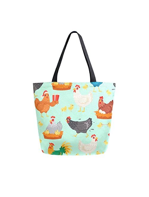 SUABO Tote Bag Kitchen Reusable Grocery Bags Canvas Shopping Bag for Outdoor