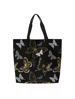 PrelerDIY Canvas Tote Bag Large Women Casual Shoulder Bag Handbag Reusable Shopping Grocery Bag 2