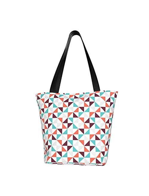 Satuiezd Abstract Shape Tote Bag for women Large Reusable Grocery Shopping Bags for Shopping Work & Beach