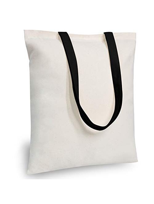 TOPDesign 5 | 12 | 24 | 48 | 192 Pack Economical Cotton Tote Bag, Lightweight Medium Reusable Grocery Shopping Cloth Bags, Suitable for DIY, Advertising, Promotion, Gift,