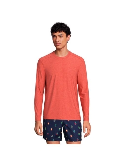 lands end Men's Lands' End SPF Long Sleeve Swim Tee