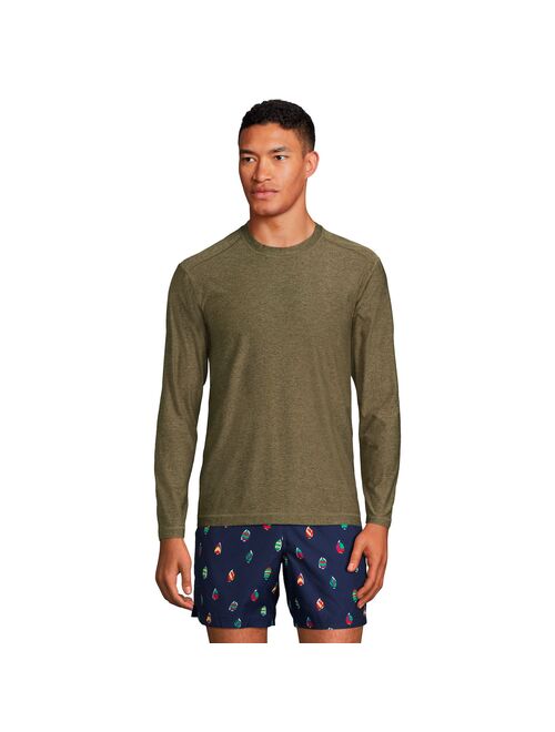 lands end Men's Lands' End SPF Long Sleeve Swim Tee