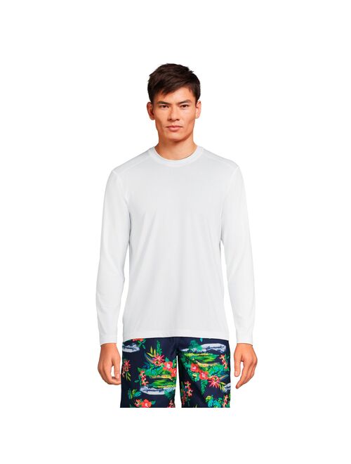 lands end Men's Lands' End SPF Long Sleeve Swim Tee