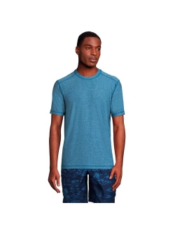 lands end Men's Lands' End SPF Short Sleeve Swim Tee